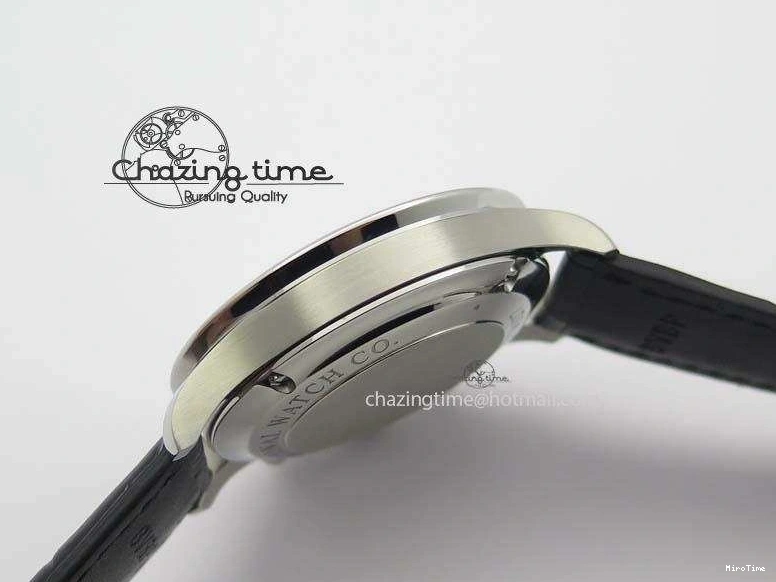 MIROTIME 0517 Reliable Portuguese IW371447 ZF 1:1 Best Edition SS Black Dial On Black Leather Strap A79350 V 7274